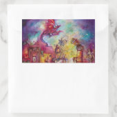 STICKER RECTANGULAIRE GARDEN OF THE LOST SHADOWS / FLYING RED DRAGON (Sac)