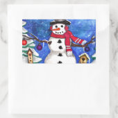 Sticker Rectangulaire Garden Snowman (Sac)