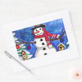 Sticker Rectangulaire Garden Snowman (Enveloppe)