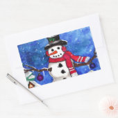 Sticker Rectangulaire Garden Snowman (Enveloppe)