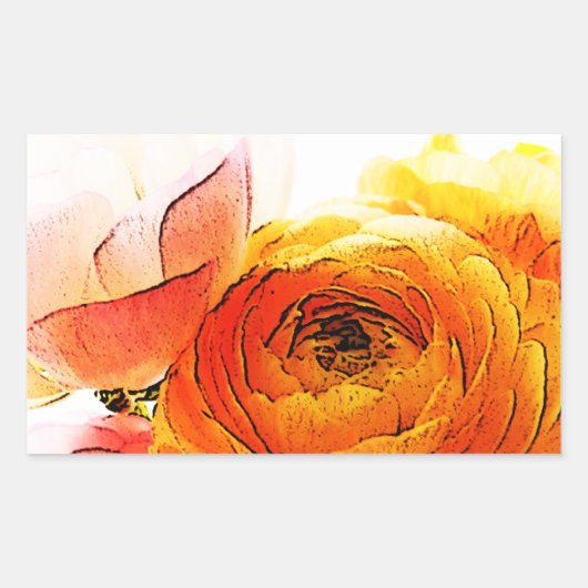 Sticker Rectangulaire Gardenia (Devant)
