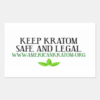 Sticker Rectangulaire Garder Kratom légal et sécuritaire