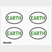 Sticker Rectangulaire Garder la Terre verte (Feuille)