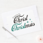 Sticker Rectangulaire Garder le Christ à Noël (Enveloppe)