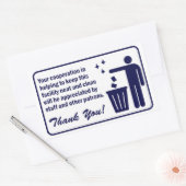 Sticker Rectangulaire 'Gardez cette installation propre' Blanchisserie B (Enveloppe)