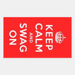 Sticker Rectangulaire Gardez le calme et agitez