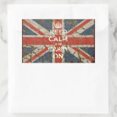 Sticker Rectangulaire Gardez le calme et continuez avec le drapeau brita (Sac)