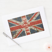 Sticker Rectangulaire Gardez le calme et continuez avec le drapeau brita (Enveloppe)
