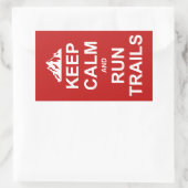 Sticker Rectangulaire Gardez Le Calme Et Exécutez Des Trails Ultra Coura (Sac)