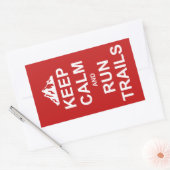 Sticker Rectangulaire Gardez Le Calme Et Exécutez Des Trails Ultra Coura (Enveloppe)