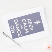 Sticker Rectangulaire Gardez le calme et la danse sur Lavender (Enveloppe)
