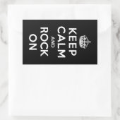 Sticker Rectangulaire Gardez le calme et le rock (Sac)