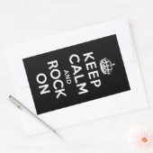 Sticker Rectangulaire Gardez le calme et le rock (Enveloppe)