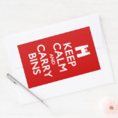 Sticker Rectangulaire Gardez le calme et les poubelles (Enveloppe)