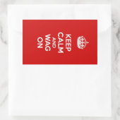 Sticker Rectangulaire Gardez le calme et marchez (Sac)