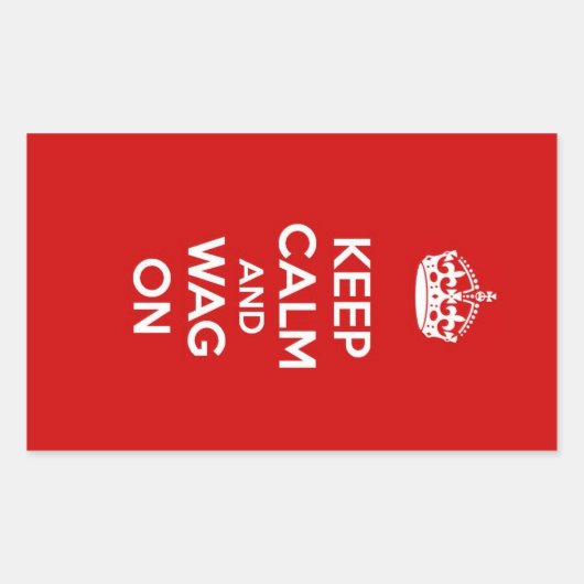 Sticker Rectangulaire Gardez le calme et marchez (Devant)