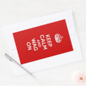 Sticker Rectangulaire Gardez le calme et marchez (Enveloppe)