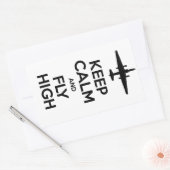 Sticker Rectangulaire Gardez le calme et pilotez haut U-2 (Enveloppe)