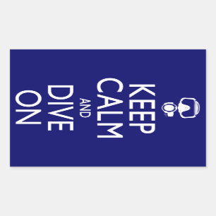 Sticker Rectangulaire Gardez le calme et plongez dessus