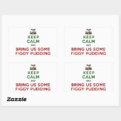 Sticker Rectangulaire Gardez Le Calme Pudding Figgy (Feuille)