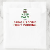 Sticker Rectangulaire Gardez Le Calme Pudding Figgy (Sac)