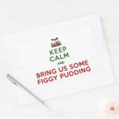 Sticker Rectangulaire Gardez Le Calme Pudding Figgy (Enveloppe)