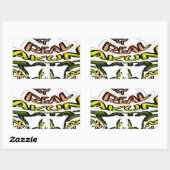Sticker Rectangulaire Gardez-le réel : Art Kaleidoscope Impression/Graph (Feuille)
