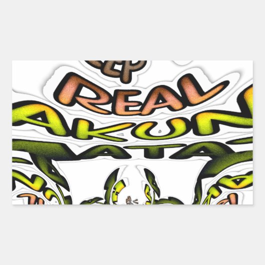 Sticker Rectangulaire Gardez-le réel : Art Kaleidoscope Impression/Graph (Devant)
