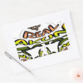 Sticker Rectangulaire Gardez-le réel : Art Kaleidoscope Impression/Graph (Enveloppe)