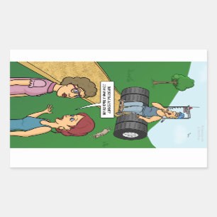 Sticker Rectangulaire Gardez sur l'autocollant rectangulaire de Truckin