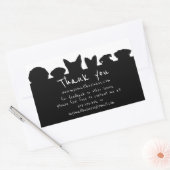 Sticker Rectangulaire gardien de silhouette de chien merci (Enveloppe)