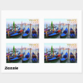 Sticker Rectangulaire Gare de Gondola à Venise, Italie (Feuille)