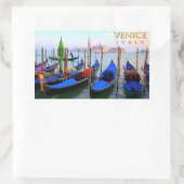 Sticker Rectangulaire Gare de Gondola à Venise, Italie (Sac)