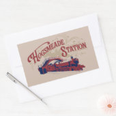 Sticker Rectangulaire Gare de HOGSMEADE Graphique Vintage (Enveloppe)
