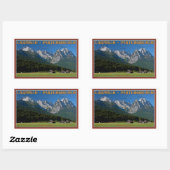Sticker Rectangulaire Garmisch - Le Zugspitze et l'Alpspitze (Feuille)