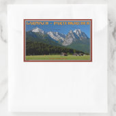 Sticker Rectangulaire Garmisch - Le Zugspitze et l'Alpspitze (Sac)