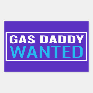 Sticker Rectangulaire Gas papa Recherché
