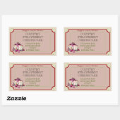 Sticker Rectangulaire gâteau au fromage et fraise (Feuille)