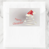 Sticker Rectangulaire Gâteau blanc pour Père Noël (Sac)