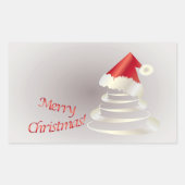 Sticker Rectangulaire Gâteau blanc pour Père Noël (Devant)