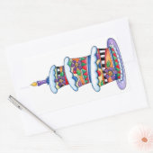 Sticker Rectangulaire Gâteau d'anniversaire (Enveloppe)