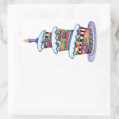 Sticker Rectangulaire Gâteau d'anniversaire (Sac)