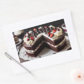 Sticker Rectangulaire Gâteau de la Forêt Noire (Enveloppe)