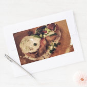 Sticker Rectangulaire Gâteaux de crabe (nourriture et boissons) (Enveloppe)