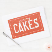 Sticker Rectangulaire Gâteaux Yummy (Enveloppe)