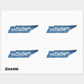 Sticker Rectangulaire Gatlinburg Tennessee Wood Grain (Feuille)