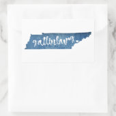 Sticker Rectangulaire Gatlinburg Tennessee Wood Grain (Sac)