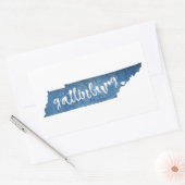 Sticker Rectangulaire Gatlinburg Tennessee Wood Grain (Enveloppe)