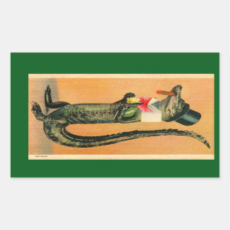Sticker Rectangulaire Gator de chapeau supérieur