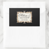 Sticker Rectangulaire Gatsby Art Déco Nouveau dentelle Faux Gold Tulip (Sac)